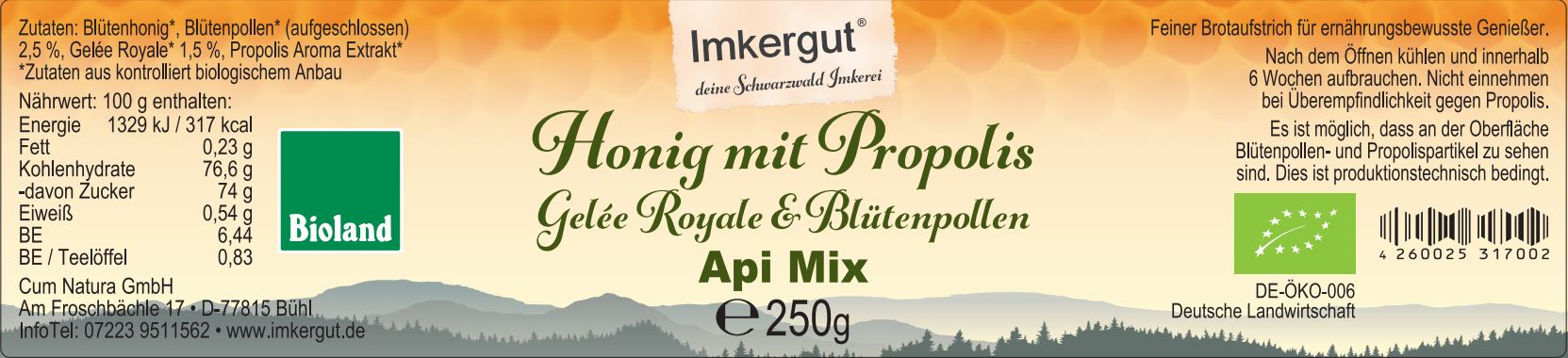 Api Mix Etikett von vorne 